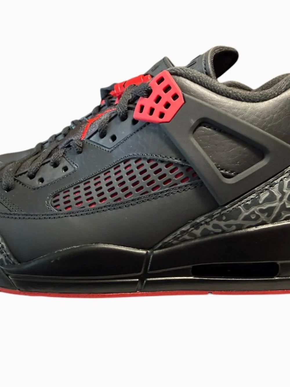 NEW Jordan Spizike Low Bred Black Gym Red Cool Grey Men's Size 11